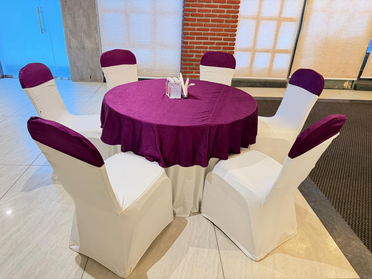 Royal Purple & Pure Ivory