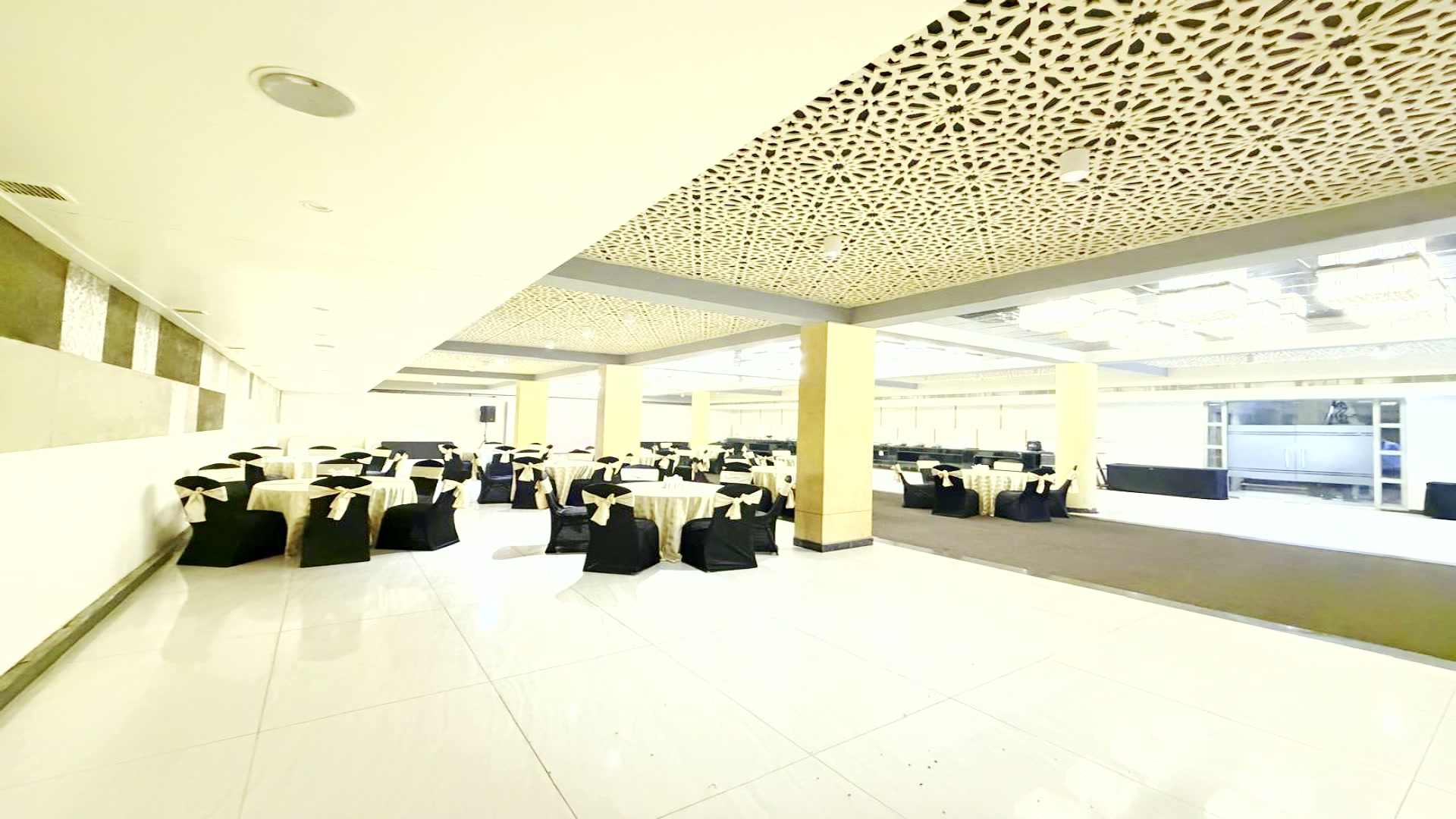 Elevated Stage & Geometric Dance Floor